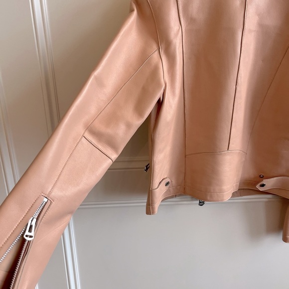 Cole Haan Blush Pink Leather Jacket - Picture 8 of 15